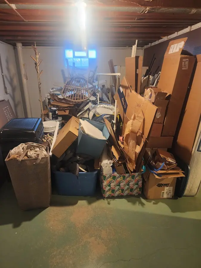 Roll-off dumpster container at job site for Yard Waste Dumpster Rental in Raeford